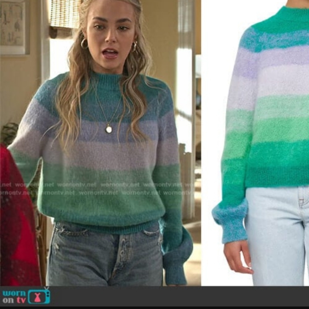 Maje Millao ombre striped sweater